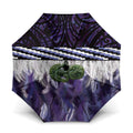 Purple Traditional Cloak Aotearoa Umbrella Maori Paua Shell Korowai Pattern - Aussie Hoodie