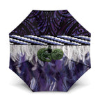 Purple Traditional Cloak Aotearoa Umbrella Maori Paua Shell Korowai Pattern - Aussie Hoodie