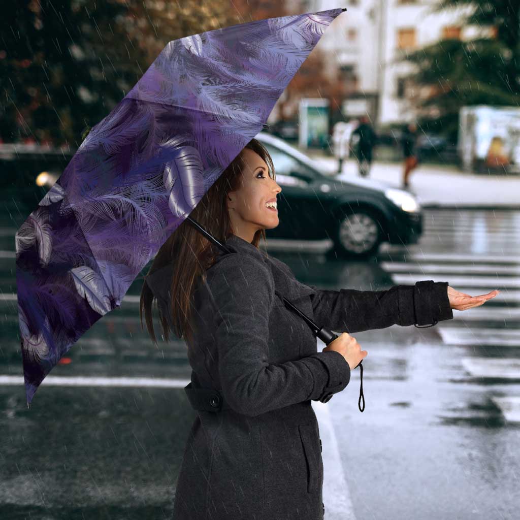 Purple Traditional Cloak Aotearoa Umbrella Maori Paua Shell Korowai Pattern - Aussie Hoodie
