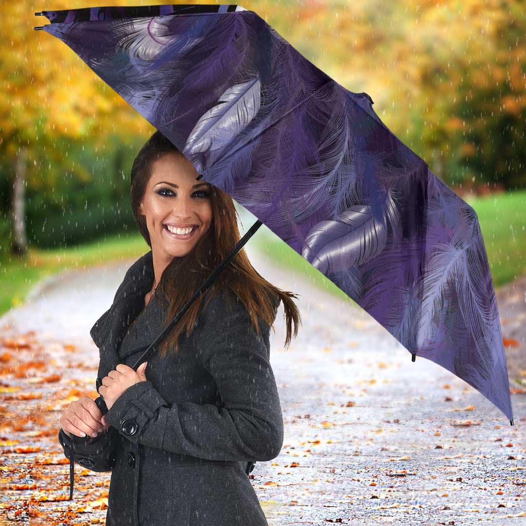 Purple Traditional Cloak Aotearoa Umbrella Maori Paua Shell Korowai Pattern - Aussie Hoodie
