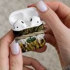 Yellow Traditional Cloak Aotearoa AirPods Case Maori Paua Shell Korowai Pattern - Aussie Hoodie