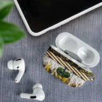 Yellow Traditional Cloak Aotearoa AirPods Case Maori Paua Shell Korowai Pattern - Aussie Hoodie