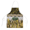 Yellow Traditional Cloak Aotearoa Apron Maori Paua Shell Korowai Pattern - Aussie Hoodie