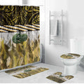 Yellow Traditional Cloak Aotearoa Bathroom Set Maori Paua Shell Korowai Pattern - Aussie Hoodie