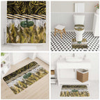 Yellow Traditional Cloak Aotearoa Bathroom Set Maori Paua Shell Korowai Pattern - Aussie Hoodie