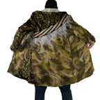 Yellow Traditional Cloak Aotearoa Cloak Maori Paua Shell Korowai Pattern - Aussie Hoodie