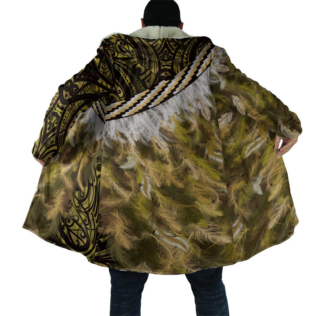 Yellow Traditional Cloak Aotearoa Cloak Maori Paua Shell Korowai Pattern - Aussie Hoodie