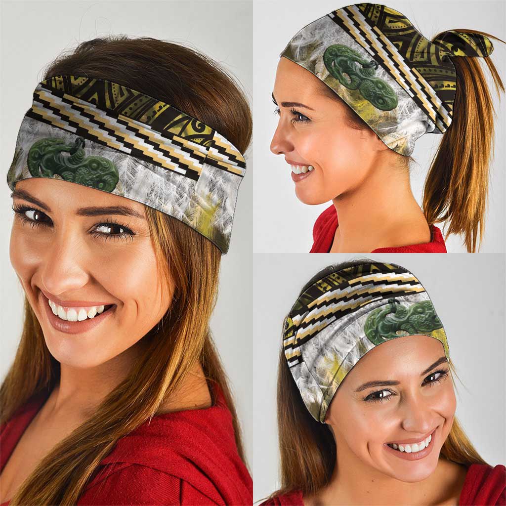 Yellow Traditional Cloak Aotearoa Neck Gaiter Maori Paua Shell Korowai Pattern - Aussie Hoodie