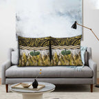 Yellow Traditional Cloak Aotearoa Pillow Cover Maori Paua Shell Korowai Pattern - Aussie Hoodie