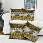 Yellow Traditional Cloak Aotearoa Pillow Cover Maori Paua Shell Korowai Pattern - Aussie Hoodie