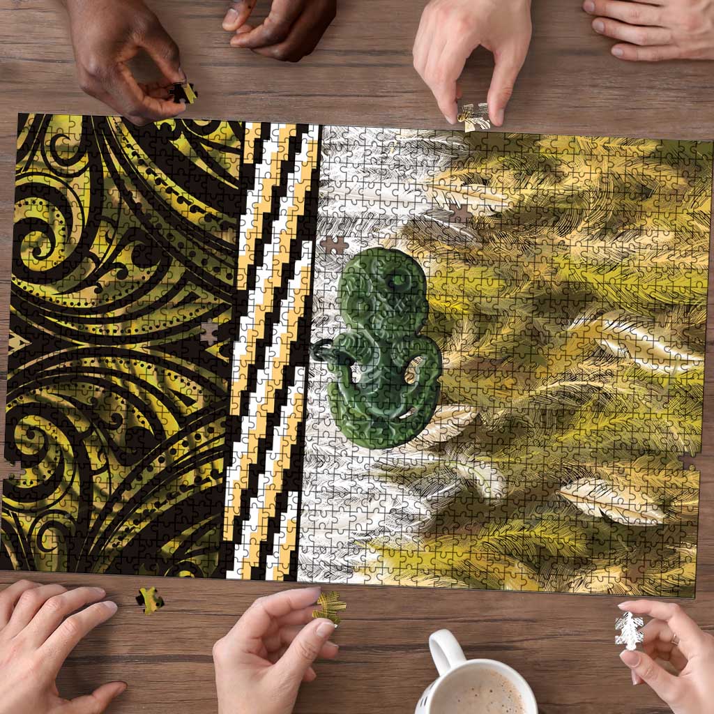 Yellow Traditional Cloak Aotearoa Puzzle Maori Paua Shell Korowai Pattern - Aussie Hoodie