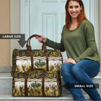 Yellow Traditional Cloak Aotearoa Travel Bag Maori Paua Shell Korowai Pattern - Aussie Hoodie