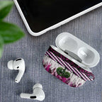 Pink Traditional Cloak Aotearoa AirPods Case Maori Paua Shell Korowai Pattern - Aussie Hoodie