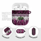 Pink Traditional Cloak Aotearoa AirPods Case Maori Paua Shell Korowai Pattern - Aussie Hoodie