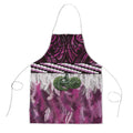 Pink Traditional Cloak Aotearoa Apron Maori Paua Shell Korowai Pattern - Aussie Hoodie