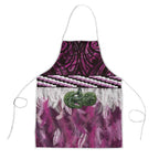 Pink Traditional Cloak Aotearoa Apron Maori Paua Shell Korowai Pattern - Aussie Hoodie