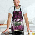 Pink Traditional Cloak Aotearoa Apron Maori Paua Shell Korowai Pattern - Aussie Hoodie