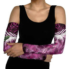 Pink Traditional Cloak Aotearoa Arm Sleeves Maori Paua Shell Korowai Pattern - Aussie Hoodie