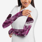 Pink Traditional Cloak Aotearoa Arm Sleeves Maori Paua Shell Korowai Pattern - Aussie Hoodie