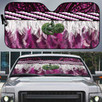 Pink Traditional Cloak Aotearoa Auto Sun Shade Maori Paua Shell Korowai Pattern - Aussie Hoodie