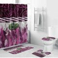 Pink Traditional Cloak Aotearoa Bathroom Set Maori Paua Shell Korowai Pattern - Aussie Hoodie