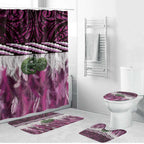 Pink Traditional Cloak Aotearoa Bathroom Set Maori Paua Shell Korowai Pattern - Aussie Hoodie