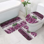 Pink Traditional Cloak Aotearoa Bathroom Set Maori Paua Shell Korowai Pattern - Aussie Hoodie