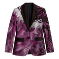 Pink Traditional Cloak Aotearoa Blazer Maori Paua Shell Korowai Pattern - Aussie Hoodie