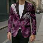 Pink Traditional Cloak Aotearoa Blazer Maori Paua Shell Korowai Pattern - Aussie Hoodie