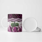 Pink Traditional Cloak Aotearoa Ceramic Mug Maori Paua Shell Korowai Pattern - Aussie Hoodie