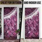 Pink Traditional Cloak Aotearoa Door Cover Maori Paua Shell Korowai Pattern - Aussie Hoodie
