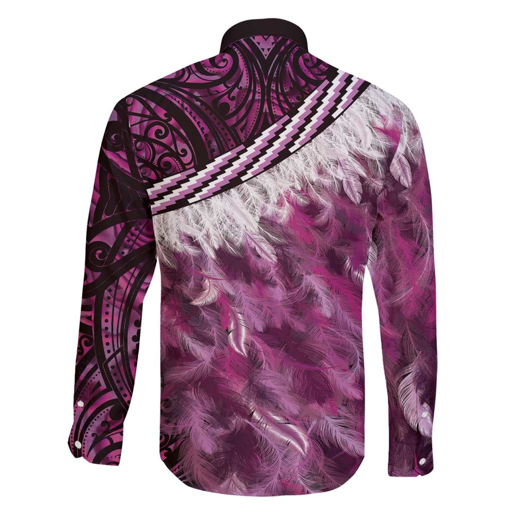Pink Traditional Cloak Aotearoa Family Matching Short Sleeve Bodycon Dress and Hawaiian Shirt Maori Paua Shell Korowai Pattern