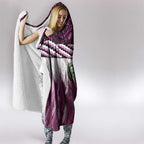 Pink Traditional Cloak Aotearoa Hooded Blanket Maori Paua Shell Korowai Pattern