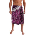 Pink Traditional Cloak Aotearoa Lavalava Maori Paua Shell Korowai Pattern