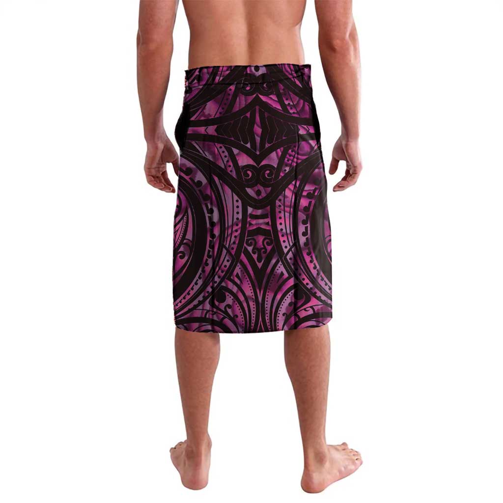 Pink Traditional Cloak Aotearoa Lavalava Maori Paua Shell Korowai Pattern