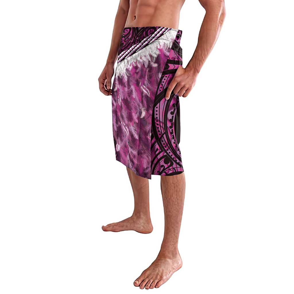 Pink Traditional Cloak Aotearoa Lavalava Maori Paua Shell Korowai Pattern