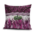 Pink Traditional Cloak Aotearoa Pillow Cover Maori Paua Shell Korowai Pattern - Aussie Hoodie