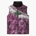 Pink Traditional Cloak Aotearoa Sleeveless Puffer Jacket Maori Paua Shell Korowai Pattern - Aussie Hoodie
