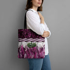 Pink Traditional Cloak Aotearoa Tote Bag Maori Paua Shell Korowai Pattern - Aussie Hoodie