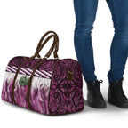 Pink Traditional Cloak Aotearoa Travel Bag Maori Paua Shell Korowai Pattern - Aussie Hoodie