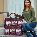 Pink Traditional Cloak Aotearoa Travel Bag Maori Paua Shell Korowai Pattern - Aussie Hoodie