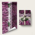 Pink Traditional Cloak Aotearoa Wrapping Paper Maori Paua Shell Korowai Pattern - Aussie Hoodie