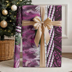 Pink Traditional Cloak Aotearoa Wrapping Paper Maori Paua Shell Korowai Pattern - Aussie Hoodie