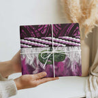 Pink Traditional Cloak Aotearoa Wrapping Paper Maori Paua Shell Korowai Pattern - Aussie Hoodie