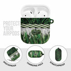Green Traditional Cloak Aotearoa AirPods Case Maori Paua Shell Korowai Pattern - Aussie Hoodie