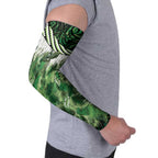 Green Traditional Cloak Aotearoa Arm Sleeves Maori Paua Shell Korowai Pattern - Aussie Hoodie
