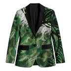 Green Traditional Cloak Aotearoa Blazer Maori Paua Shell Korowai Pattern - Aussie Hoodie