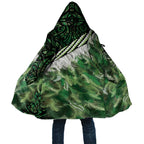 Green Traditional Cloak Aotearoa Cloak Maori Paua Shell Korowai Pattern - Aussie Hoodie