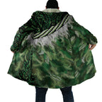 Green Traditional Cloak Aotearoa Cloak Maori Paua Shell Korowai Pattern - Aussie Hoodie