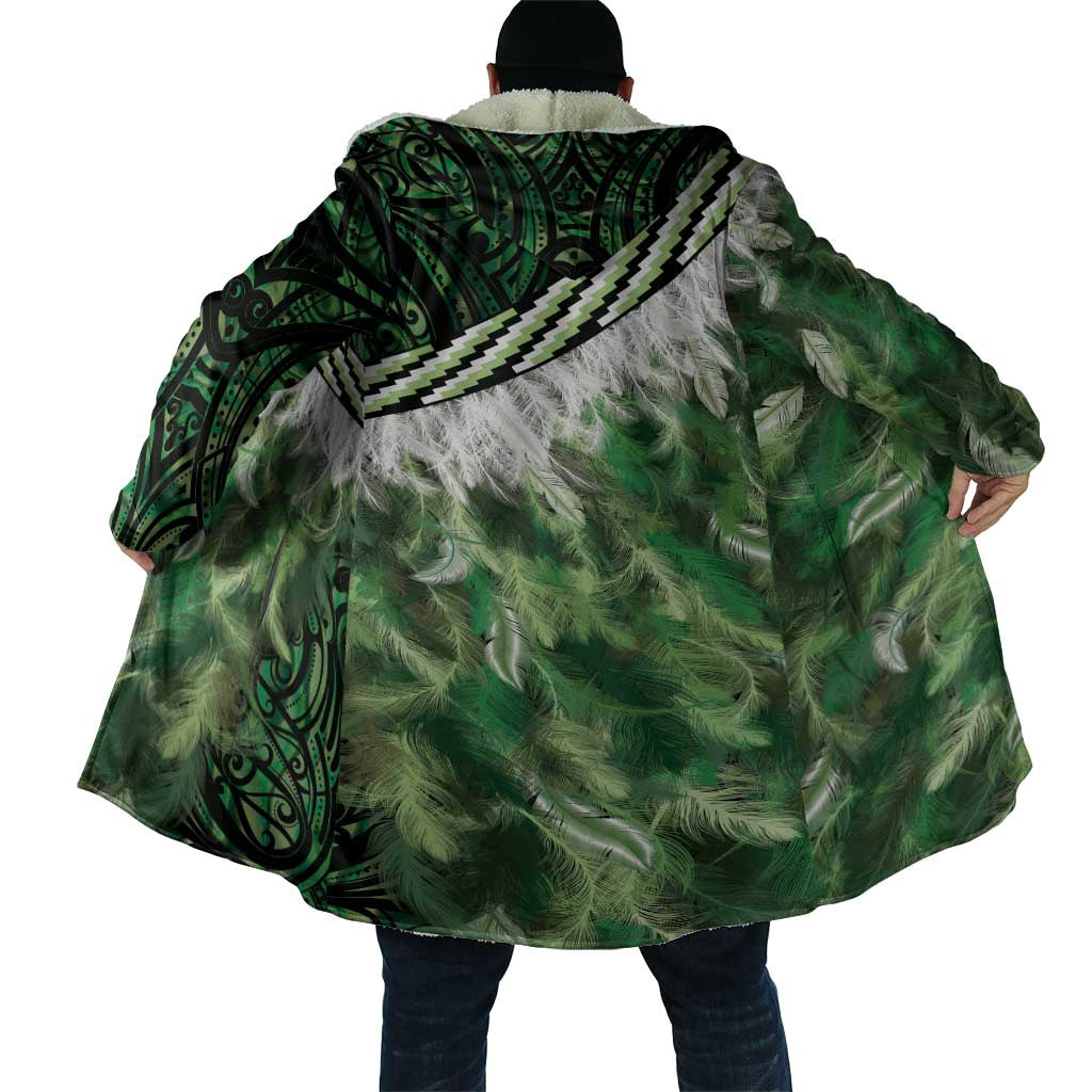 Green Traditional Cloak Aotearoa Cloak Maori Paua Shell Korowai Pattern - Aussie Hoodie